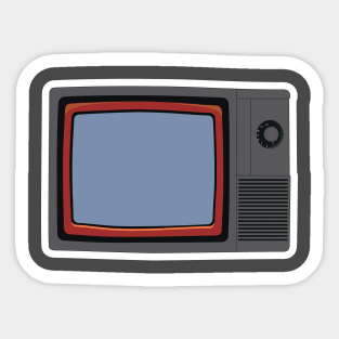 Old TV. Old age single icon in flat style vector symbol illustration. Sticker